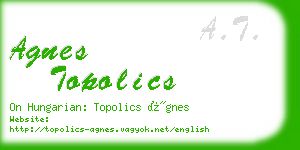 agnes topolics business card